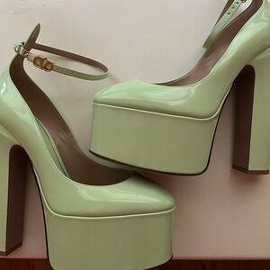 Green Valentino Platform Heels